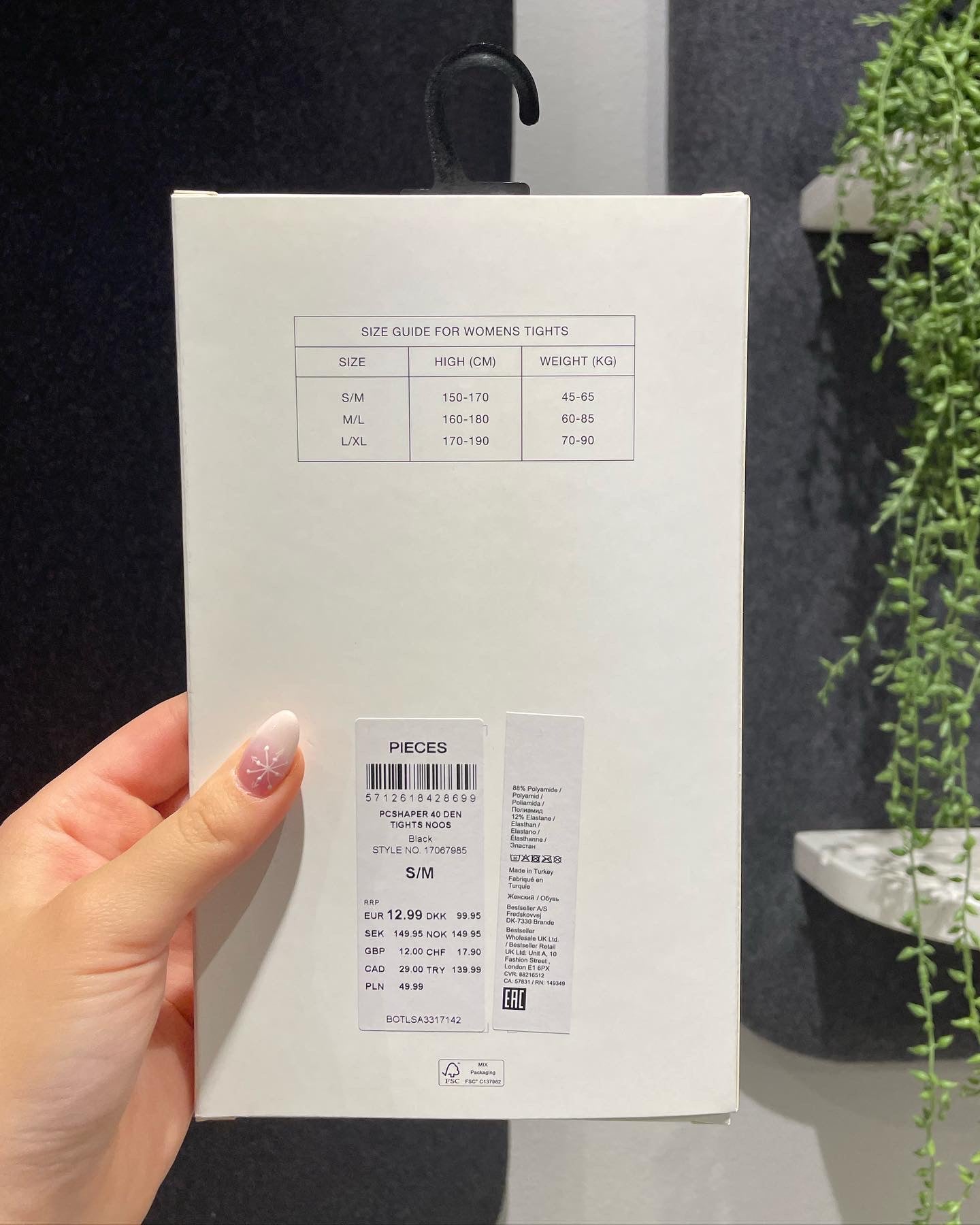 PCSHAPER Tights 40DEN - black